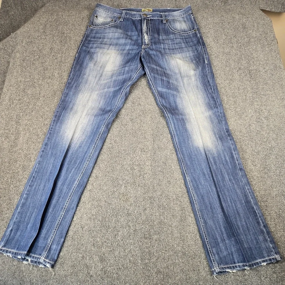 Wrangler 20X Style 42 Mens Vintage Bootcut Jeans Blue Denim 42MWXLB